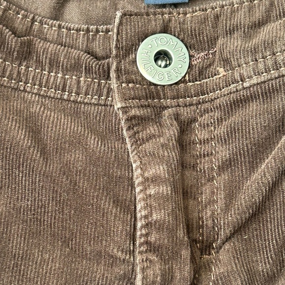 Tommy Hilfiger Women’s Brown  Corduroy Mid-Rise Straight Leg Pants, size 4 - Picture 3 of 7